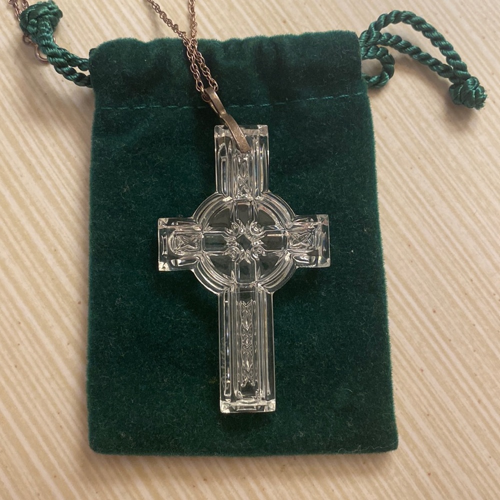 Waterford crystal cross necklace